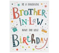 Piccadilly Greetings Tarjeta de cumpleaños moderna para cuñado, 20 x 15 cm, color verde