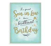 Piccadilly Greetings Tarjeta de Cumpleaños Moderna para Hijo en la Ley - 20,3 x 15,2 cm