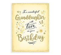 Piccadilly Greetings Tarjeta de cumpleaños moderna para nieta, 20 x 15 cm