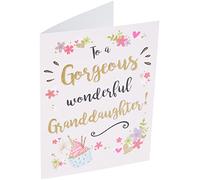 Piccadilly Greetings Tarjeta de cumpleaños moderna para nieta, 20 x 15 cm