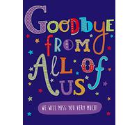 Piccadilly Greetings Tarjeta de felicitación Big Goodbye from All of Us - 11.75 pulgadas de alto x 8.75 pulgadas de ancho
