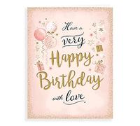 Piccadilly Greetings Tarjeta de Felicitacion Cumpleaños Moderna para Mujer, 8 x 6 pulgadas