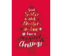 Piccadilly Greetings Tarjeta de Navidad con texto en inglés «To a Special Sister & Brother In Law», 9 x 6 pulgadas