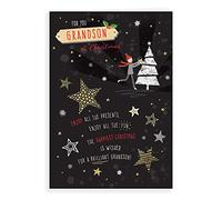 Piccadilly Greetings Tarjeta de Navidad de personaje para nieto, 22,8 x 15,2 cm (A41316)