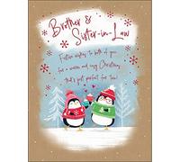 Piccadilly Greetings - Tarjeta de Navidad para cuñado y cuñada (20,3 x 15,2 cm)