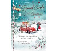 Piccadilly Greetings Tarjeta de Navidad para una pareja muy especial de coche, 22,8 x 15,2 cm
