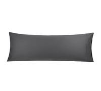 PiccoCasa Funda de Almohada Corporal de algodón súper Suave para Almohada de Cuerpo Completo, 1 Funda de Almohada Corporal con Cierre de Cremallera para Adultos de 20 x 54 Pulgadas/4 pies, Color Gris