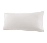 PiccoCasa Funda de Almohada de algodón Egipcio de 300 Hilos, Suave y Transpirable, Funda de Almohada Larga con Cierre de Cremallera, Color isabelina, 50,8 x 139,7 cm