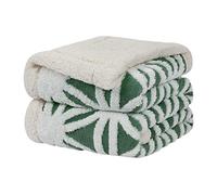 PICCOCASA Manta Cama de Polar Sherpa, Manta Sofá de Tiro Decorativa con Patrón de Copo de Nieve Jacquard, Manta de Felpa de Microfibra Reversible Suave, Verde 150x200 cm