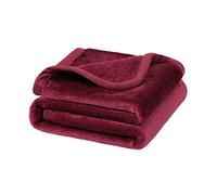 PiccoCasa Manta de Forro Polar Suave y cálida para Cachorros, Manta Lavable, Color borgoña, 75 cm x 100 cm