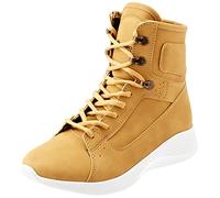 Piccola Lala Botas De Mujer Color Camel Con Cordones Base De Poliéster Altura: 3-4 Cm Piel Sintética Impermeable Y Fácil De Limpiar Talla De Calzado: 38