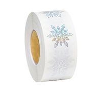 Piccoli Adesivi Di Neve - 500 etiquetas Pezzi Natalizie Rotonde con Glitter | Rotolo Per Artigianato Natalizio E Scrapbook - Per Diario E Biglietti Di Auguri E Lavoretti