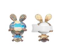 Piceioep 1 par de Orejas de Animales de Dibujos Animados, abalorio para Auriculares, decoración de Diamantes de imitación Brillantes, Regalo para Amantes de la música, Accesorio para Auriculares con