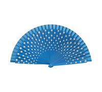 Piceioep Abanico Plegable de Madera con patrón de Puntos, Accesorios de Ropa, Flamenco, actuaciones de Danza clásica española, Abanico de Mano, Danza de Mano