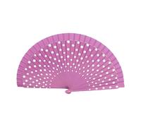 Piceioep Abanico Plegable de Madera con patrón de Puntos, Accesorios de Ropa, Flamenco, actuaciones de Danza clásica española, Abanico de Mano, Danza de Mano