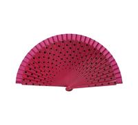 Piceioep Abanico Plegable de Madera con patrón de Puntos, Accesorios de Ropa, Flamenco, actuaciones de Danza clásica española, Abanico de Mano, Danza de Mano