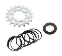 Piceioep Bicicletas de Sola Velocidad Kassette Cogs, 16T 18T Bicicletas de montaña Juego de conversión de Sola Velocidad con Espaciador y Anillos de Bloqueo Juego de conversión de Ruedas Libres de