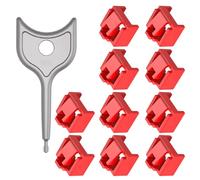 Piceioep Bloqueadores de Puertos de Red ABS RJ45 con Llave, Bloqueo de Puerto RJ45 para Equipos de TI de Oficina, gestión de Cables de Seguridad, Bloqueo de bloqueadores de Polvo