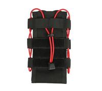 Piceioep Bolsa de almacenamiento portátil de nailon para botella de agua con diseño de compartimento grande para organización esencial de aventura, bolsa de almacenamiento de equipo de escalada, negro