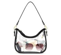 Piceioep Bolso ligero y transparente para las axilas, para entrada concierto, fácil seguridad, práctico bolso de hombro impermeable de PVC