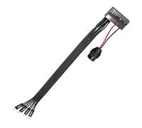 Piceioep Cable de extensión del cabezal del Panel frontal de 24AWG para placas base, conexión aerodinámica en 1 Cable del Panel frontal de la placa base
