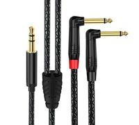 Piceioep Cable en Y Resistente de 3, 5 mm a de 6, 35 mm para Entretenimiento en hogar y Uso en Estudio Cable de Sonido combinador de 1/8 de Pulgada a 1/4 de Pulgada Enlace de Sonido