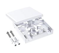 Piceioep Caja de Conexiones de Fibra óptica, Placa de Pared de Fibra óptica Ancha, Compatible con 86 Tipos de tamaño de Pared, Caja de Protecciones de diseño de fácil Montaje