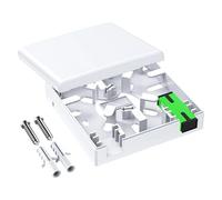 Piceioep Caja de Conexiones de Fibra óptica, Placa de Pared de Fibra óptica Ancha, Compatible con 86 Tipos de tamaño de Pared, Caja de Protecciones de diseño de fácil Montaje