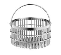 Piceioep Cesta de malla de acero inoxidable contemporánea, ideal para almacenar productos frescos y secos en la encimera de la cocina o en la del comedor Soporte moderno para frutas