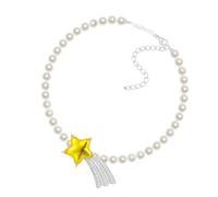 Piceioep Collar con cuentas de perlas, accesorio de para mujer, versátil para uso informal y formal, joyería de fiesta