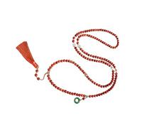 Piceioep Collar de borlas de cuentas de madera convertible multifuncional con detalles de vidrio Se puede usar collar o pulsera Pulsera apilable de