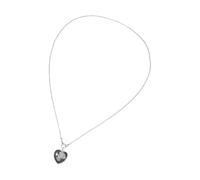 Piceioep Collar de piedra acrílica con cruces de corazones, ligero, resistente a las alergias, para uso diario, pieles sensibles y atuendos elegantes, collar ligero