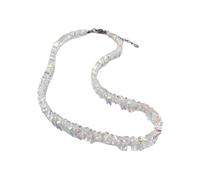 Piceioep Collar multifacético de cristal deslumbrante, versátil y elegante, accesorio de cintura para cualquier ocasión, cómodo accesorio de cadena de cuentas facetadas, necklace, como se describe
