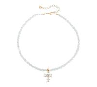 Piceioep Collar religioso de facetado único Joyería de moderna para mujer Cadena de clavícula Ropa de día a noche Colgante triangular Joyería de aleación