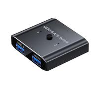 Piceioep Conmutador de Dispositivos USB Compacto Permite Que 2 computadoras compartan un Equipo o Que 1 Use 2 Dispositivos USB Cambio de Teclado y