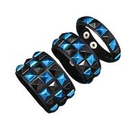Piceioep De 3 Piezas de Pulseras Punk con Tachuelas cuadradas, Pulsera gótica de Ajustable para Salir de Noche, Uso cómodo, Cadena para la muñeca de la Amistad