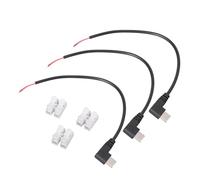 Piceioep Enchufe Macho USB C de 90 Grados a Cable de Carga de Cable de alimentación en de Alambre Desnudo de 2 Pines 5V 2A