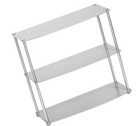 Piceioep Estante Escalonado Que Ahorra Espacio, Soporte de Almacenamiento Minimalista Moderno de Acero Inoxidable para organización de Comedor, Estante para Restaurante
