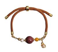 Piceioep Estilos Pulsera de cuerda tejida Cuentas perfumadas naturales para oficina y actividad de yoga Pulsera trenzada de cuerda