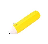 Piceioep Estuche de silicona para bolígrafos, organizador de lápices, estuche para gomas de borrar, marcadores, tijeras, bolsa de almacenamiento con forma de bolsa de silicona, Amarillo