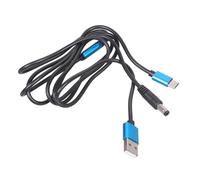 Piceioep Extremo Macho USB a Tipo C+DC5525 Cable Adaptador Divisor Cable de Carga rápida Cable de alimentación para Ventilador de luz LED de 5 V Juguete Cable Adaptador de Corriente de Doble Cabeza