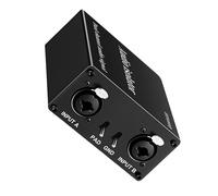 Piceioep Filtro de Ruido Musical Profesional XLR Entrada y Salida de 6, 35 mm Aislador de Bucle de Tierra para música para Sistemas de Guitarra y Mezclador Equipo de Sonido Reductor de murmullo