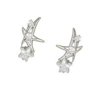 Piceioep Lunas tachonadas de Diamantes de imitación Decoración para Auriculares Cierre de liberación rápida para Estudiantes Freeclip1 / 2 Pendientes FreeClip con Destellos de circonita