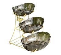 Piceioep Moderno de Postre de Frutas de Varios Niveles, Utensilios de Cocina apilables, Platos para Servir, para Uso en Interiores y Exteriores, Bandeja de Frutas Que Ahorra Espacio