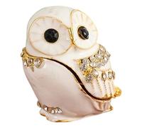 Piceioep Organizadores de Joyas de Metal, diseño portátil con Forma de búho, Estuche de Viaje para joyería Que Ahorra Espacio, Adecuado para Caja pequeña de fácil Acceso