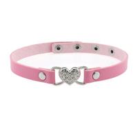 Piceioep Regalo romántico Collar de Joyas con detalle de diamantes de imitación en forma de corazón para parejas que expresan amor en un momento especial Joyas elegantes para uso diario