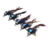Piceioep Señuelos de Pesca con Mosca de Metal, 6 uds, adecuados para Expertos y Principiantes en múltiples entornos de Pesca, atracción de Moscas de hundimiento rápido