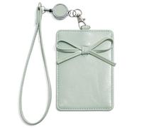 Piceioep Soporte para Tarjetas fotográficas Popular Coreano con Llavero, Funda para Tarjetas fotográficas con Lazos Dulces, Protector para Tarjetas de crédito, Protector para Tarjetas de Regalo