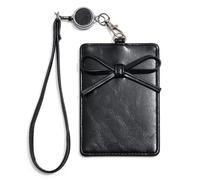 Piceioep Soporte para Tarjetas fotográficas Popular Coreano con Llavero, Funda para Tarjetas fotográficas con Lazos Dulces, Protector para Tarjetas de crédito, Protector para Tarjetas de Regalo