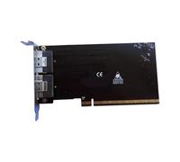 Piceioep Tarjeta adaptadora PCIe X16 de 2 Canales con 2 Puertos SFF 8654 para computadora ITX en Miniatura Que construye un Enlace de Tarjeta Visual Externa
